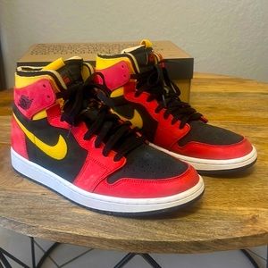 Jordan 1 Zoom Comfort Chile Red, Yellow Black Size 10 Quality 7.5/10